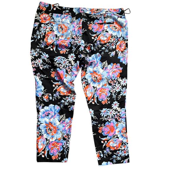 ASOS. Floral Print Cropped Trousers Size 14 NWT - Picture 5 of 10